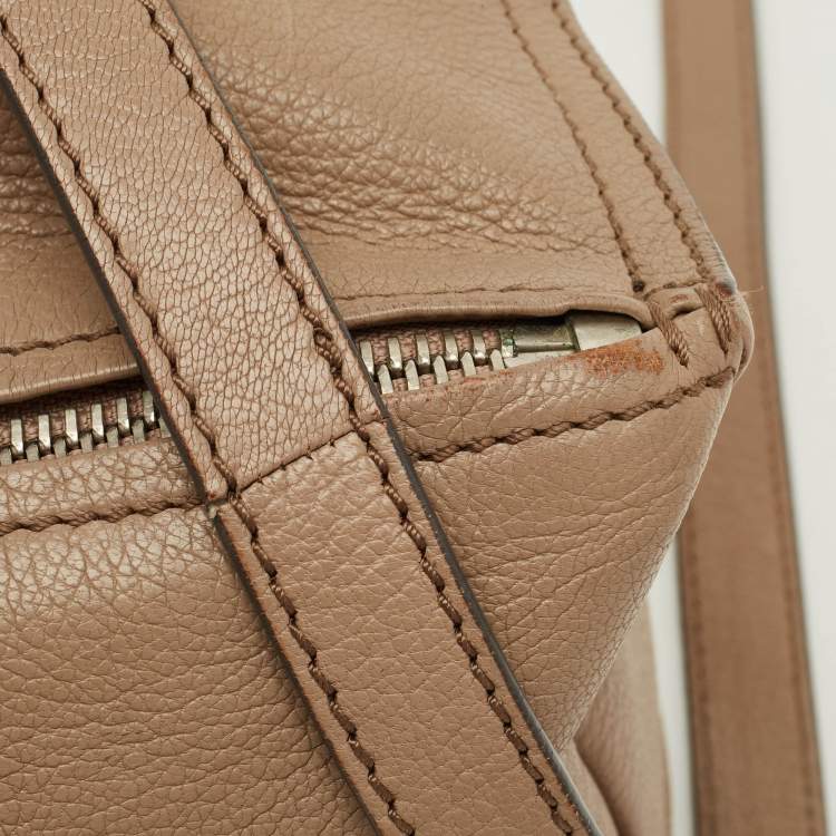 Pre Owned Givenchy Pandora Box Medium Beige Leather Crossbody Bag