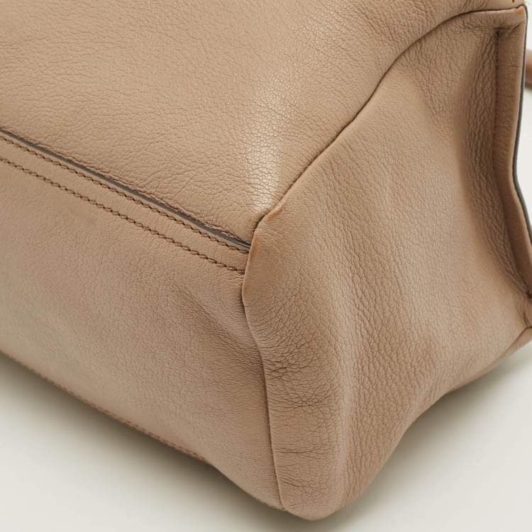 Pre Owned Givenchy Pandora Box Medium Beige Leather Crossbody Bag