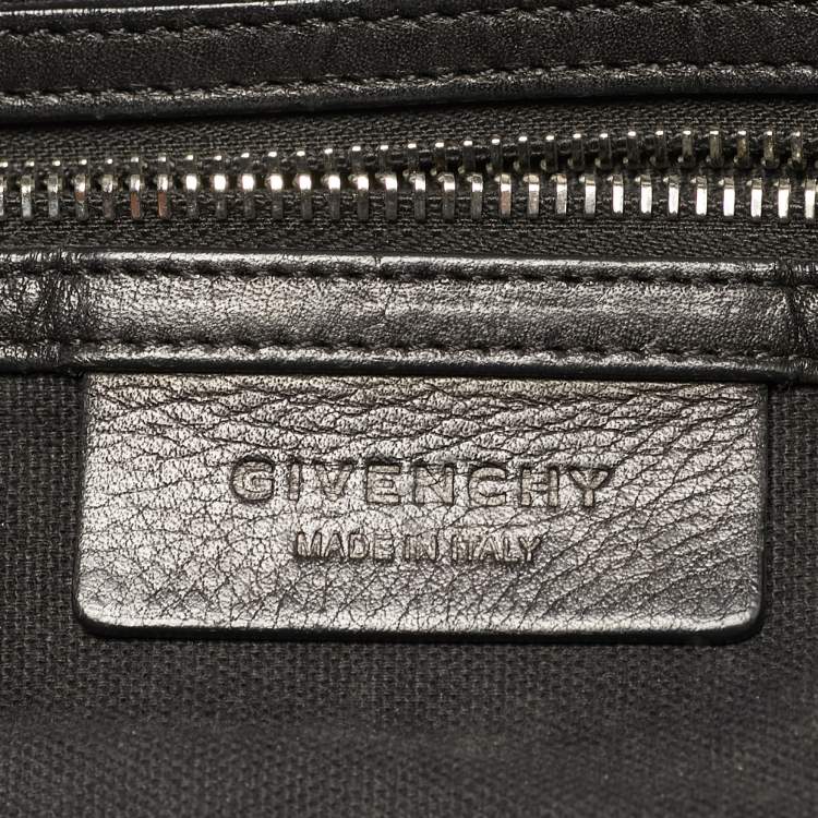 Pre Owned Givenchy Nightingale Embellished Medium Black Leather Bag