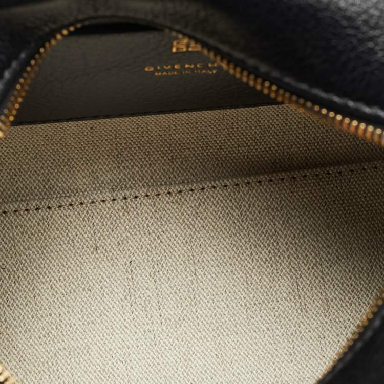 Pre Owned Givenchy Antigona Cube Nano Black Leather Top Handle Bag