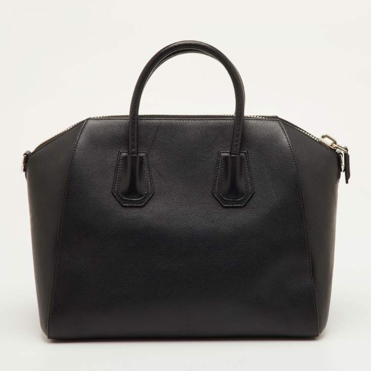 Pre Owned Givenchy Antigona Medium Black Leather Satchel