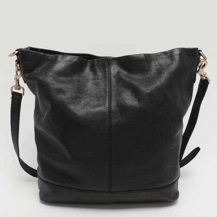 Pre Owned Givenchy Black Leather Hobo