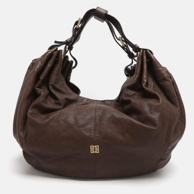 Pre Owned Givenchy Brown Leather Hobo