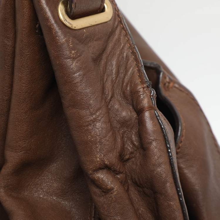 Pre Owned Givenchy Brown Leather Hobo