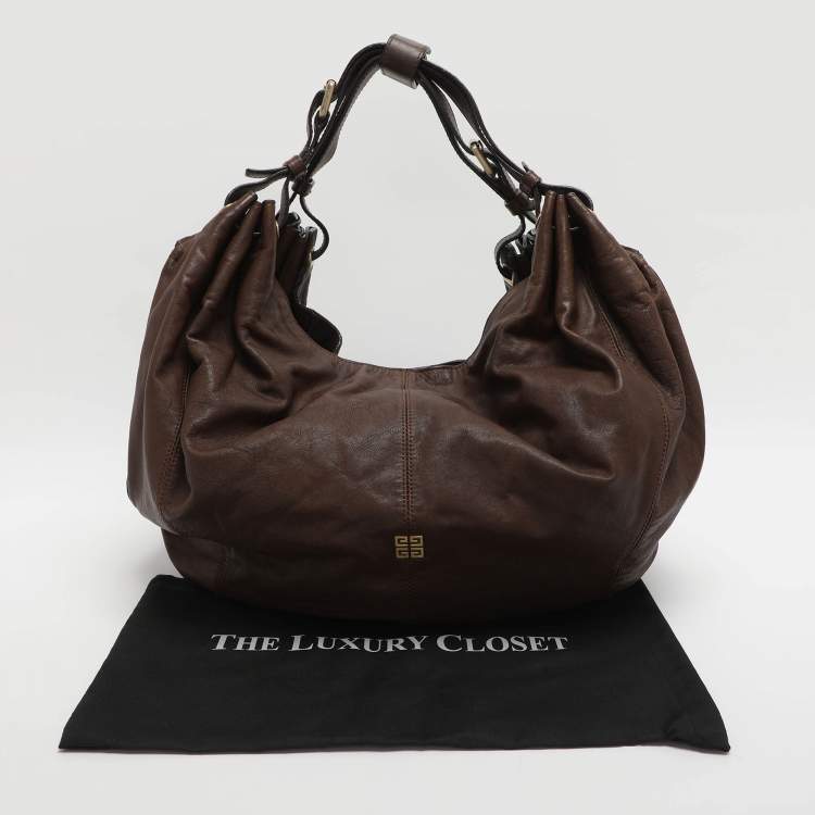 Pre Owned Givenchy Brown Leather Hobo