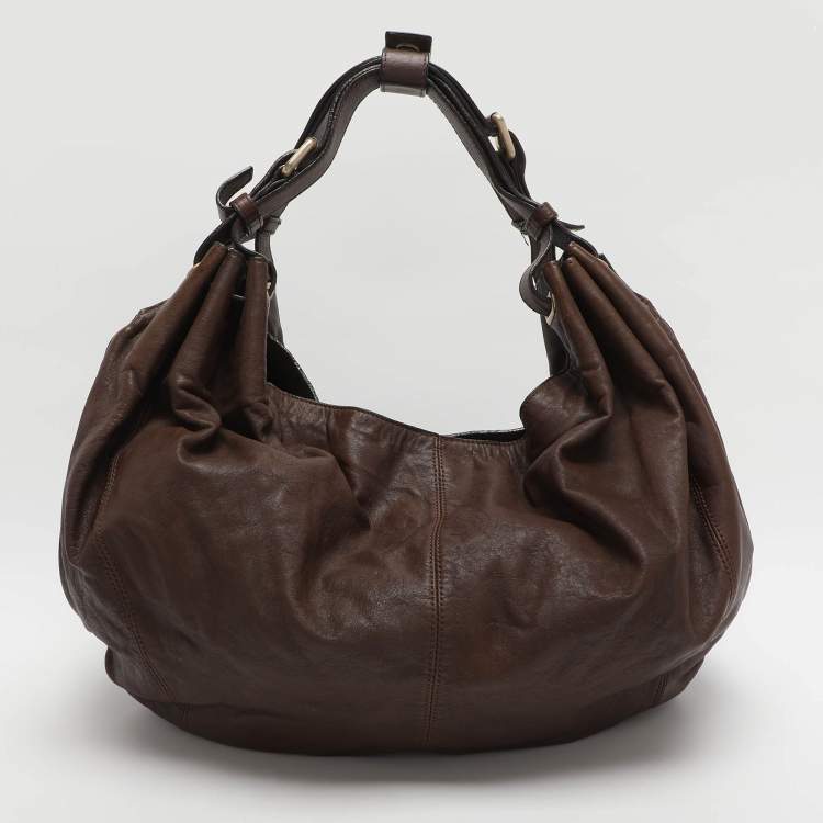 Pre Owned Givenchy Brown Leather Hobo