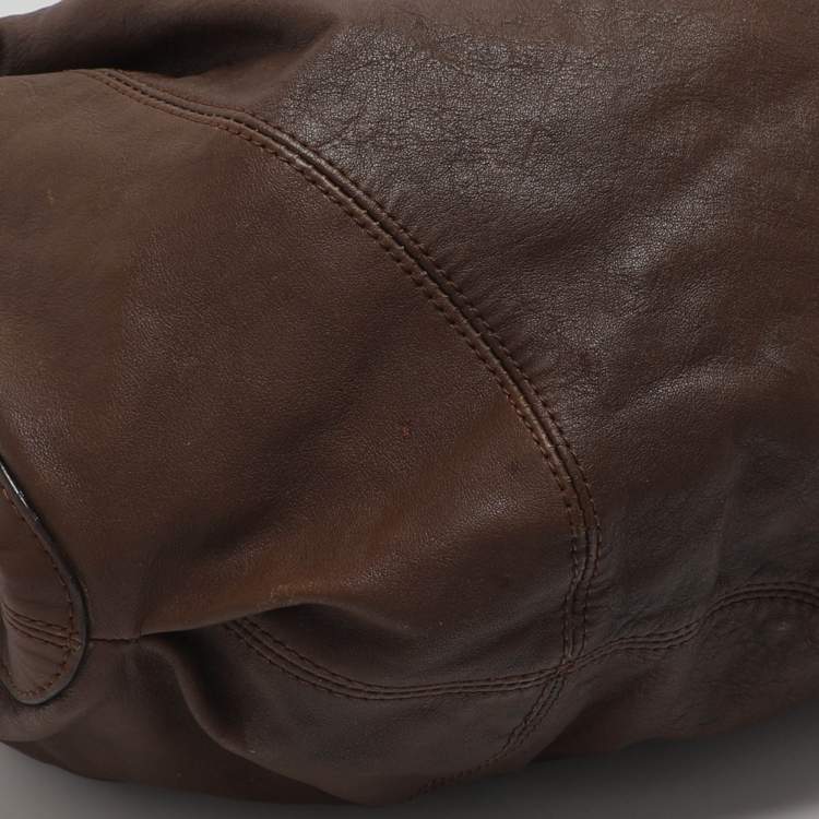 Pre Owned Givenchy Brown Leather Hobo