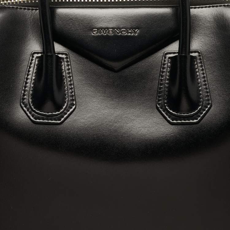 Pre Owned Givenchy Antigona Medium Black Leather Satchel