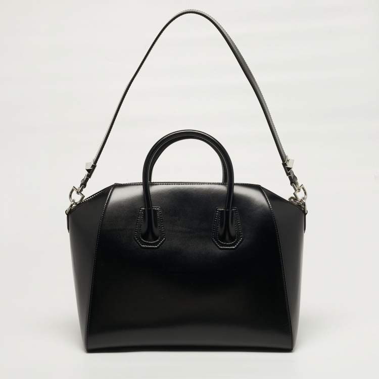 Pre Owned Givenchy Antigona Medium Black Leather Satchel