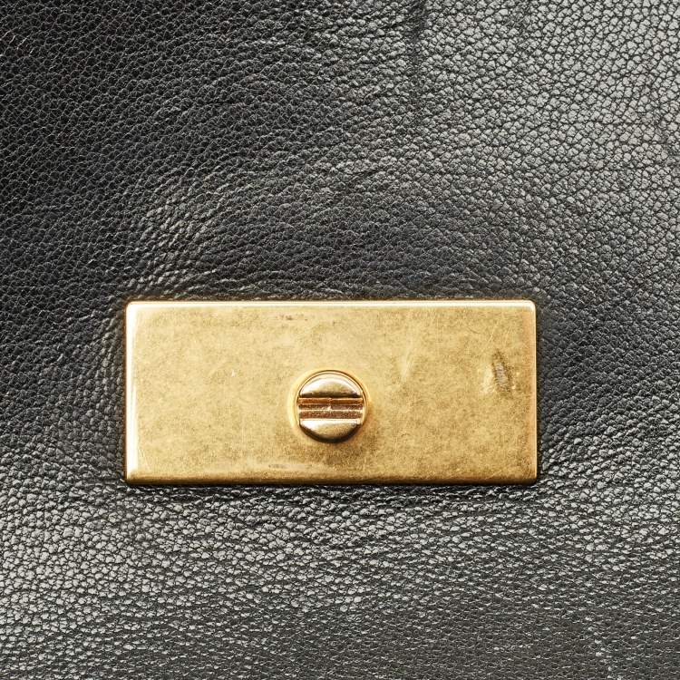 مملوكة مسبقًا Givenchy GV3 Medium Black/Dark Beige Leather and Suede Shoulder Bag