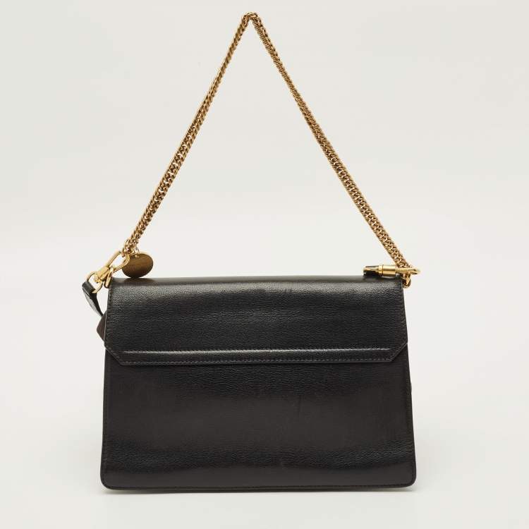 مملوكة مسبقًا Givenchy GV3 Medium Black/Dark Beige Leather and Suede Shoulder Bag