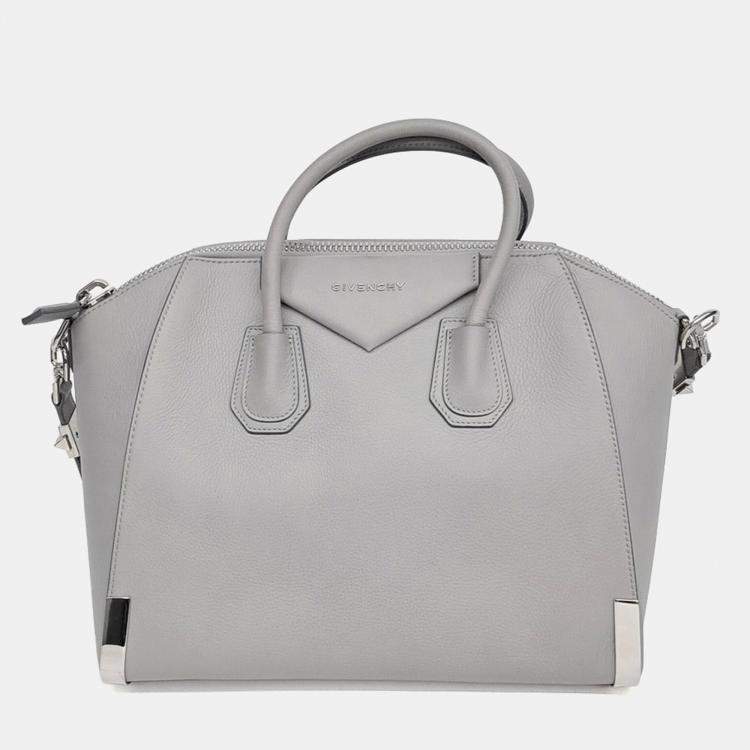 مملوكة مسبقًا Givenchy Grey Leather Antigona Medium
