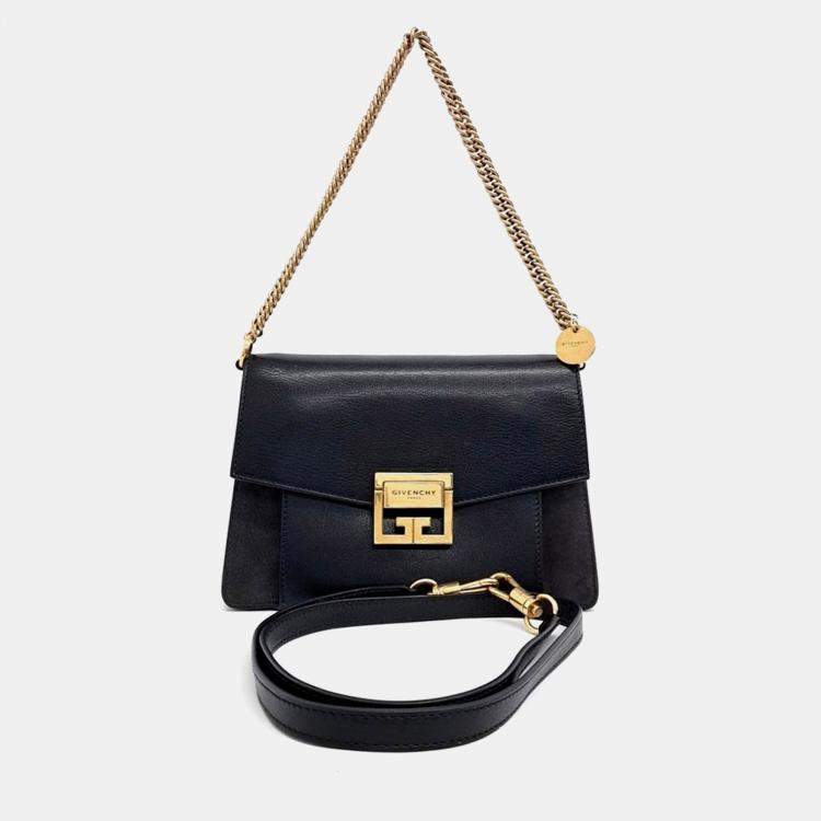 Pre Owned Givenchy Black Leather GV3 Small