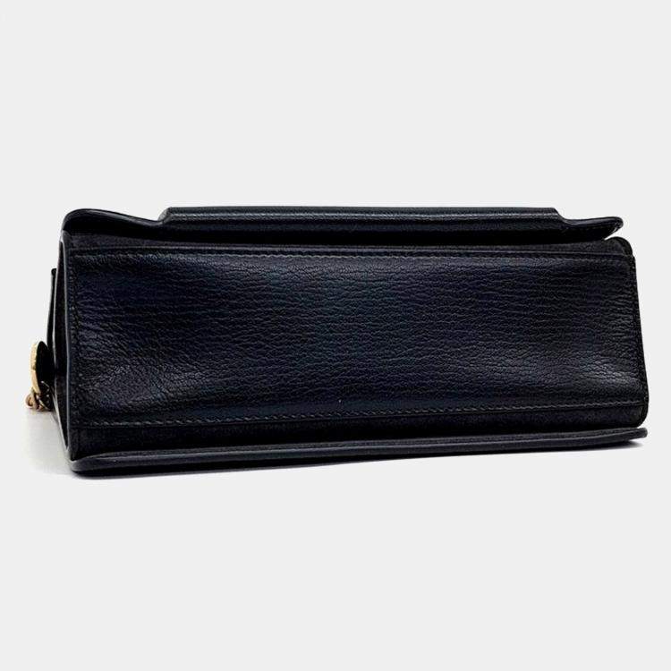 Pre Owned Givenchy Black Leather GV3 Small