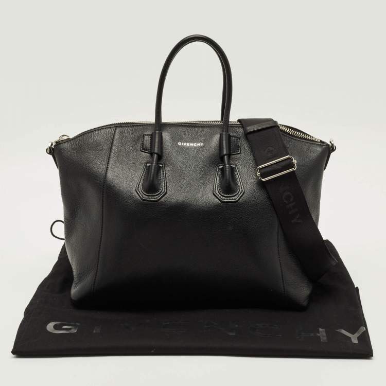 Pre Owned Givenchy Antigona Sport Small Black Leather Satchel