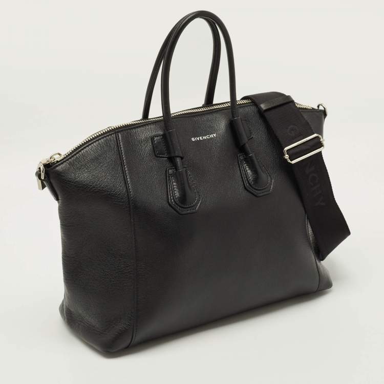 Pre Owned Givenchy Antigona Sport Small Black Leather Satchel