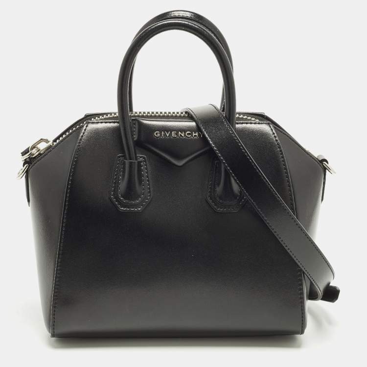Pre Owned Givenchy Antigona Mini Black Leather Satchel