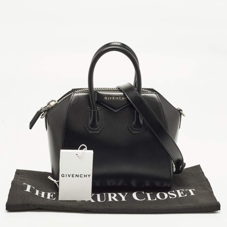 Pre Owned Givenchy Antigona Mini Black Leather Satchel