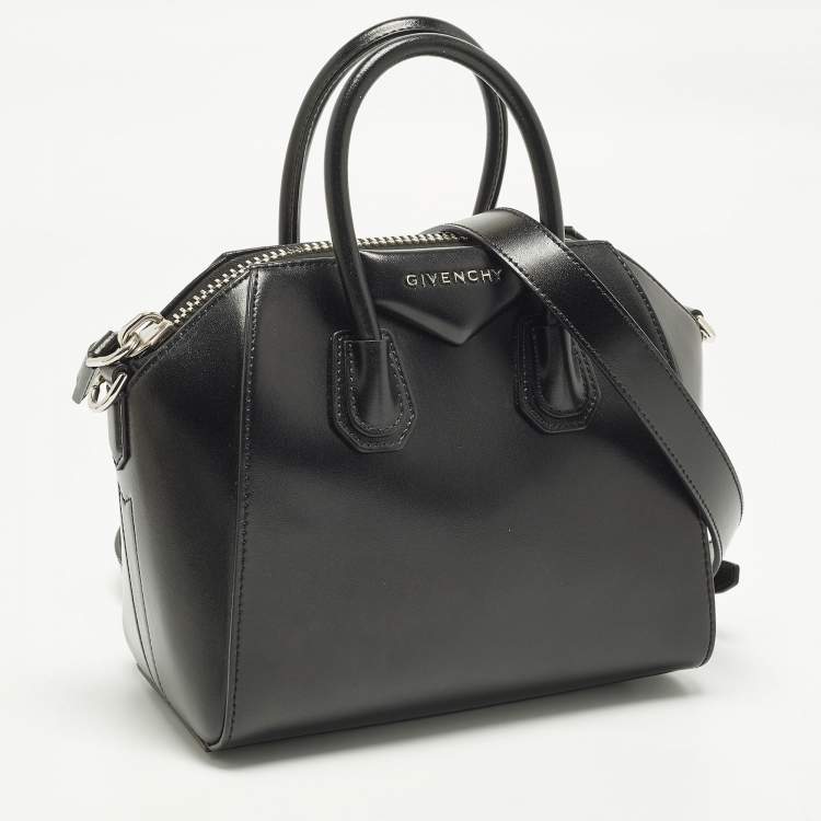 Pre Owned Givenchy Antigona Mini Black Leather Satchel