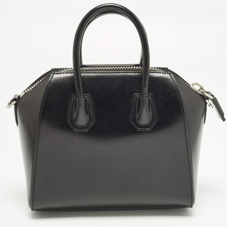 Pre Owned Givenchy Antigona Mini Black Leather Satchel