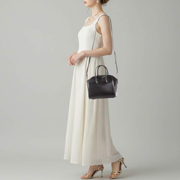 Pre Owned Givenchy Antigona Mini Black Leather Satchel