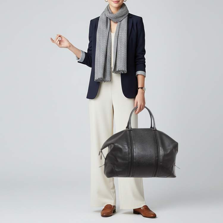 Pre Owned Givenchy Lucrezia Black Leather Duffel Bag