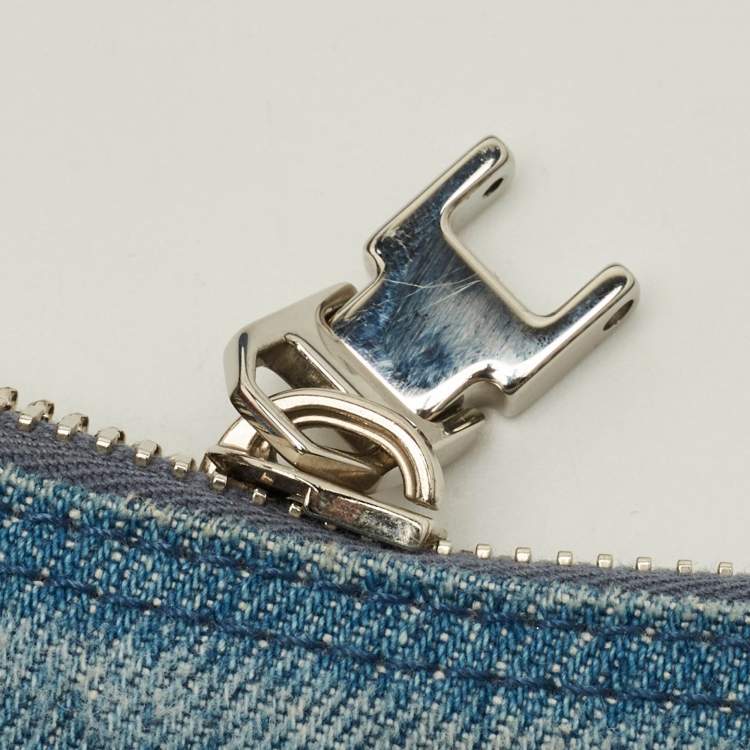 Pre Owned Givenchy Moyou Mini Light Blue Denim Hobo