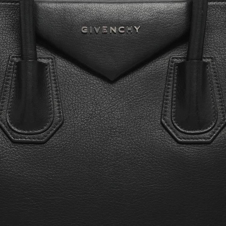Pre Owned Givenchy Antigona Medium Black Leather Satchel
