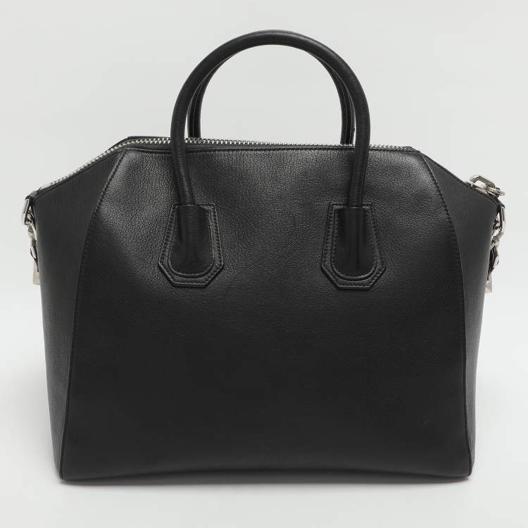 Pre Owned Givenchy Antigona Medium Black Leather Satchel