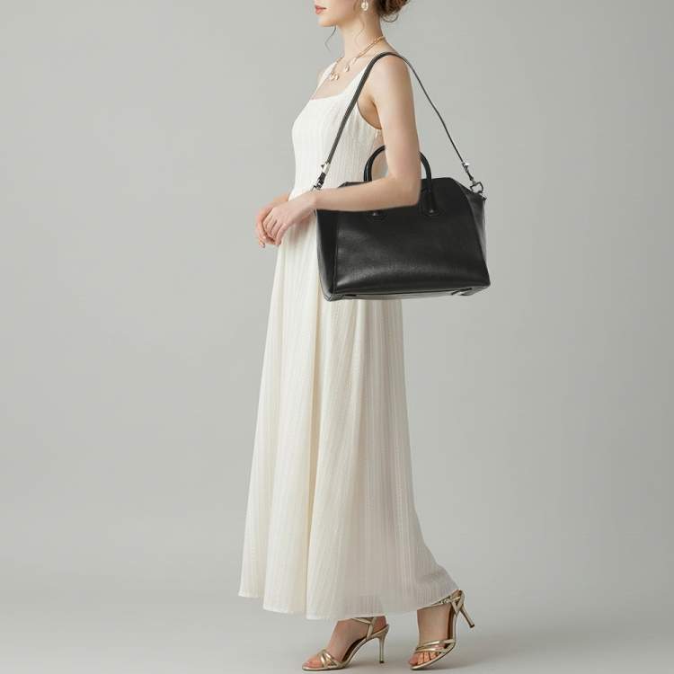 Pre Owned Givenchy Antigona Medium Black Leather Satchel