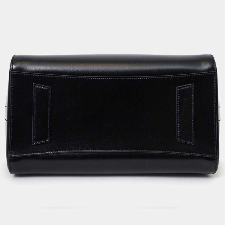 Pre Owned Givenchy Black Leather Small Antigona Top Handle With Strap
