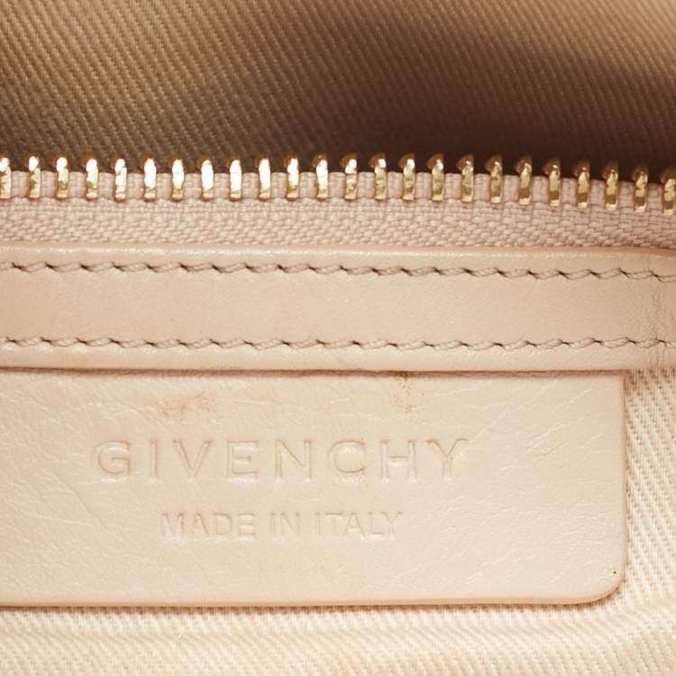 Pre Owned Givenchy Antigona Medium Beige Leather Satchel