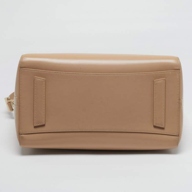 Pre Owned Givenchy Antigona Medium Beige Leather Satchel