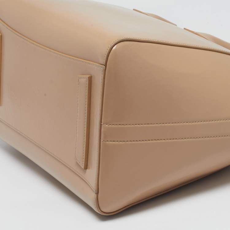 Pre Owned Givenchy Antigona Medium Beige Leather Satchel
