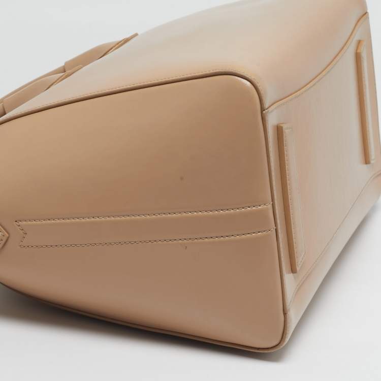 Pre Owned Givenchy Antigona Medium Beige Leather Satchel