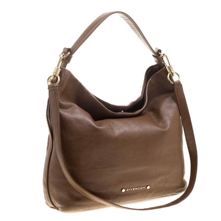 Pre Owned Givenchy Brown Leather Hobo
