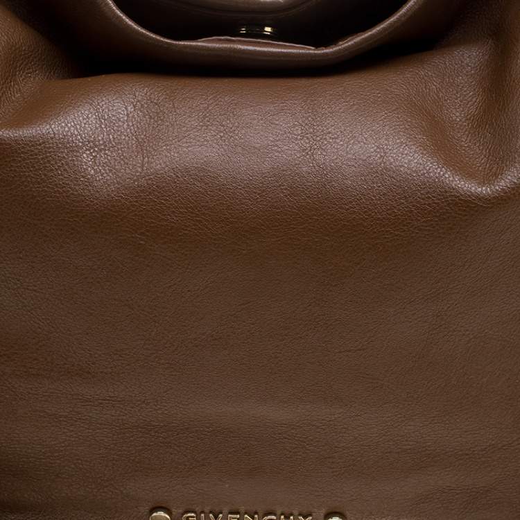 Pre Owned Givenchy Brown Leather Hobo