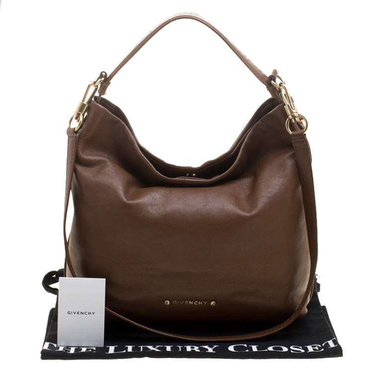 Pre Owned Givenchy Brown Leather Hobo