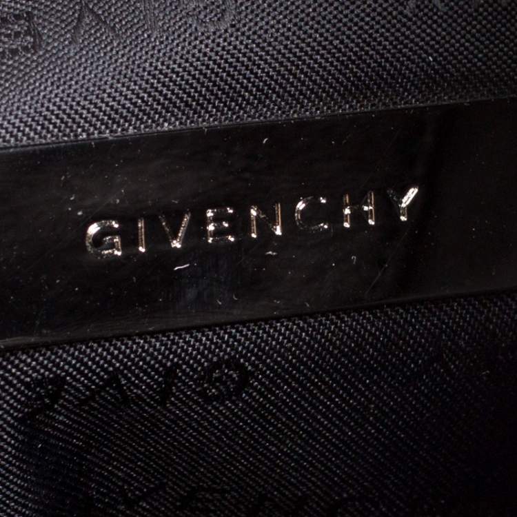 Pre Owned Givenchy Black Signature Canvas and Leather Hobo 