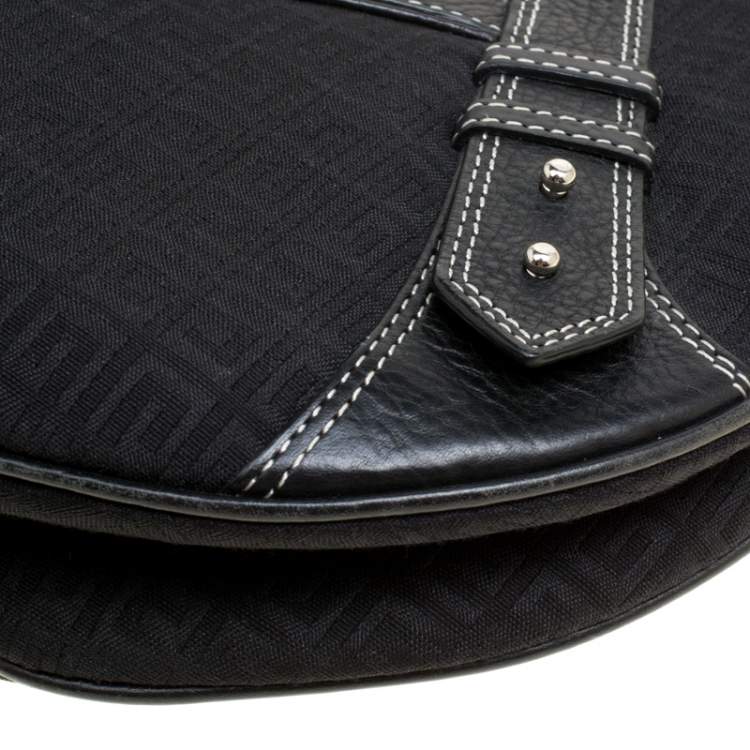 Pre Owned Givenchy Black Signature Canvas and Leather Hobo 