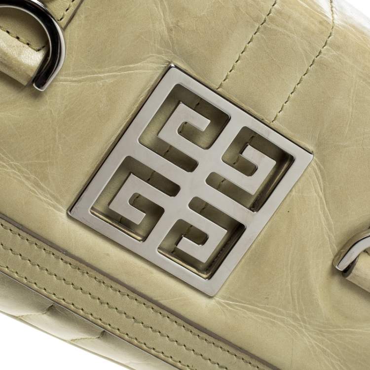 Pre Owned Givenchy Light Green Leather Shoulder Bag