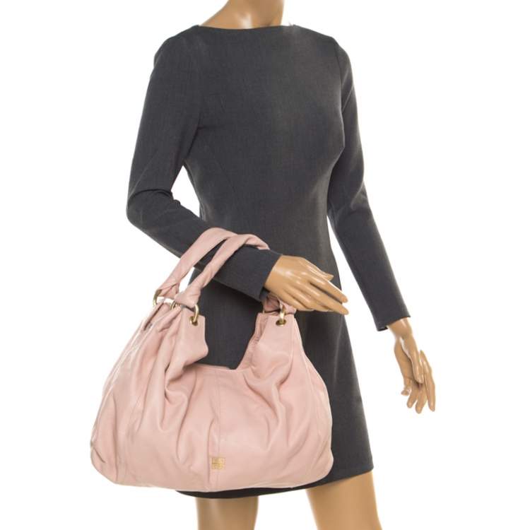 Pre Owned Givenchy Pink Leather Hobo