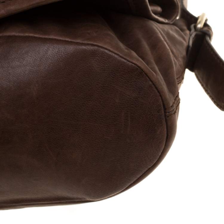 Pre Owned Givenchy Brown Leather Shoulder Bag