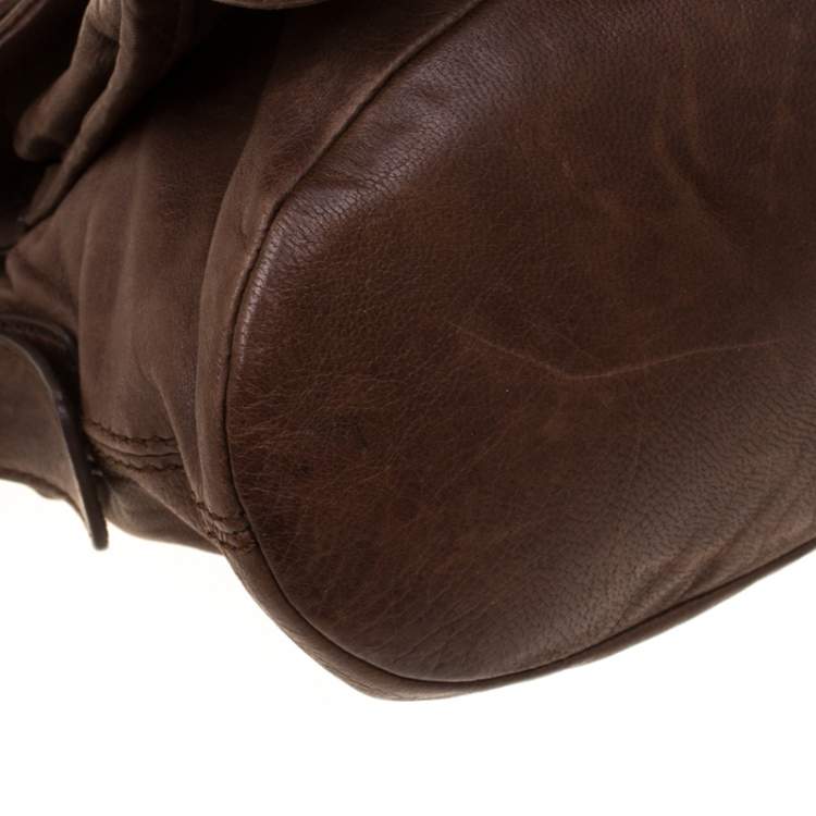 Pre Owned Givenchy Brown Leather Shoulder Bag