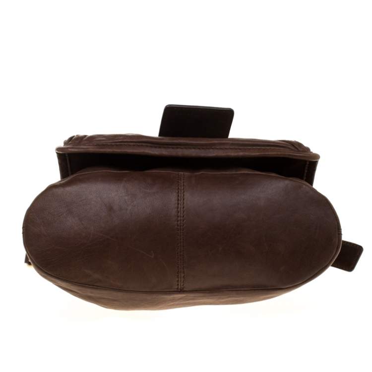 Pre Owned Givenchy Brown Leather Shoulder Bag