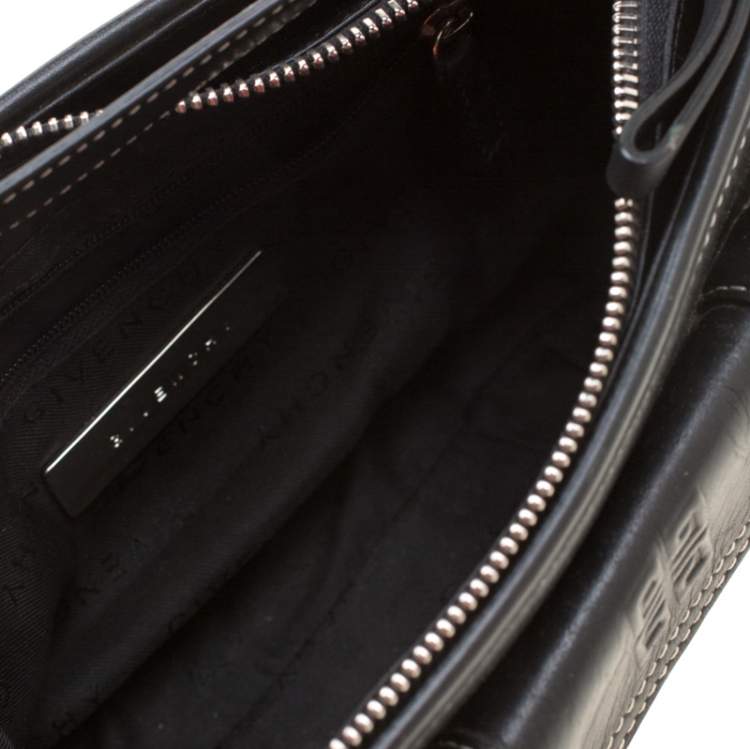 Pre Owned Givenchy Black Leather Pocket Shoulder Bag