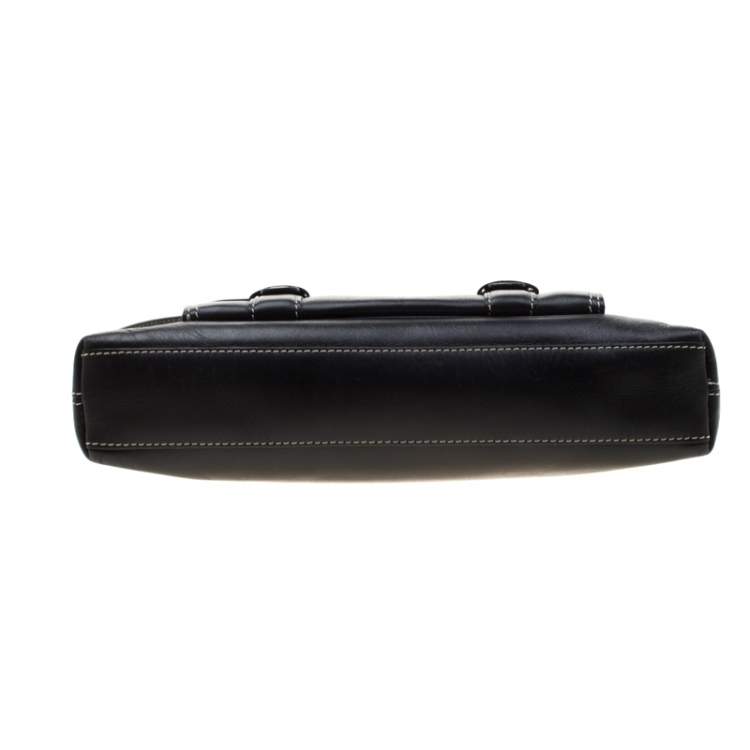 Pre Owned Givenchy Black Leather Pocket Shoulder Bag
