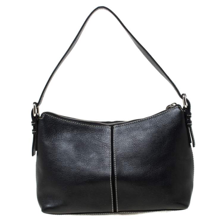 مملوكة مسبقًا Givenchy Black Leather Twin Pocket Shoulder Bag