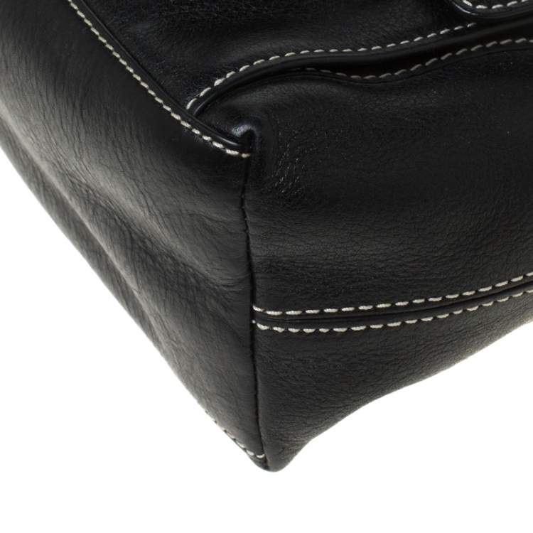 مملوكة مسبقًا Givenchy Black Leather Twin Pocket Shoulder Bag