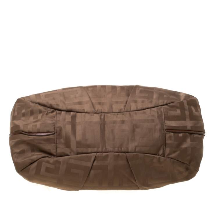 Pre Owned Givenchy Brown Monogram Canvas and Leather Hobo